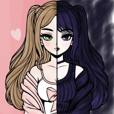 realistic girl split