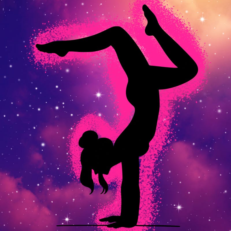 a woman doing a handstand