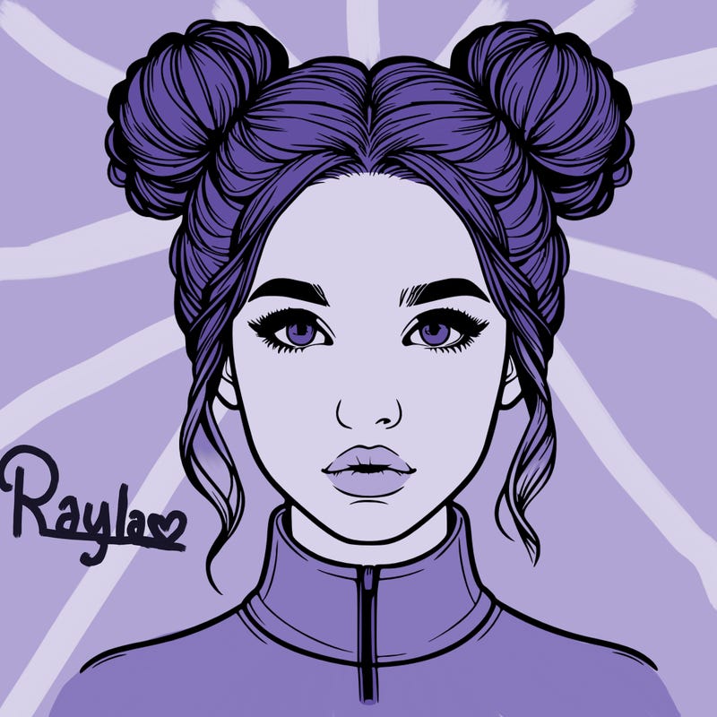 realistic woman that has space buns
