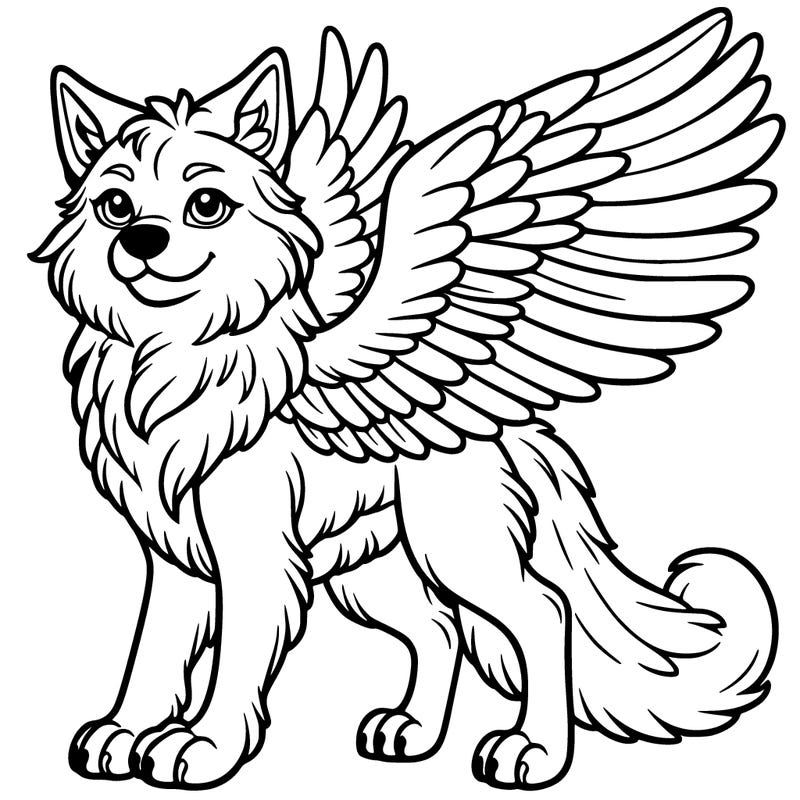 wolf with wings
