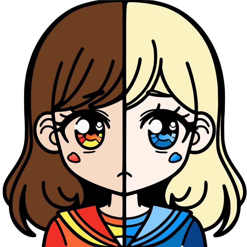 a split of a girl