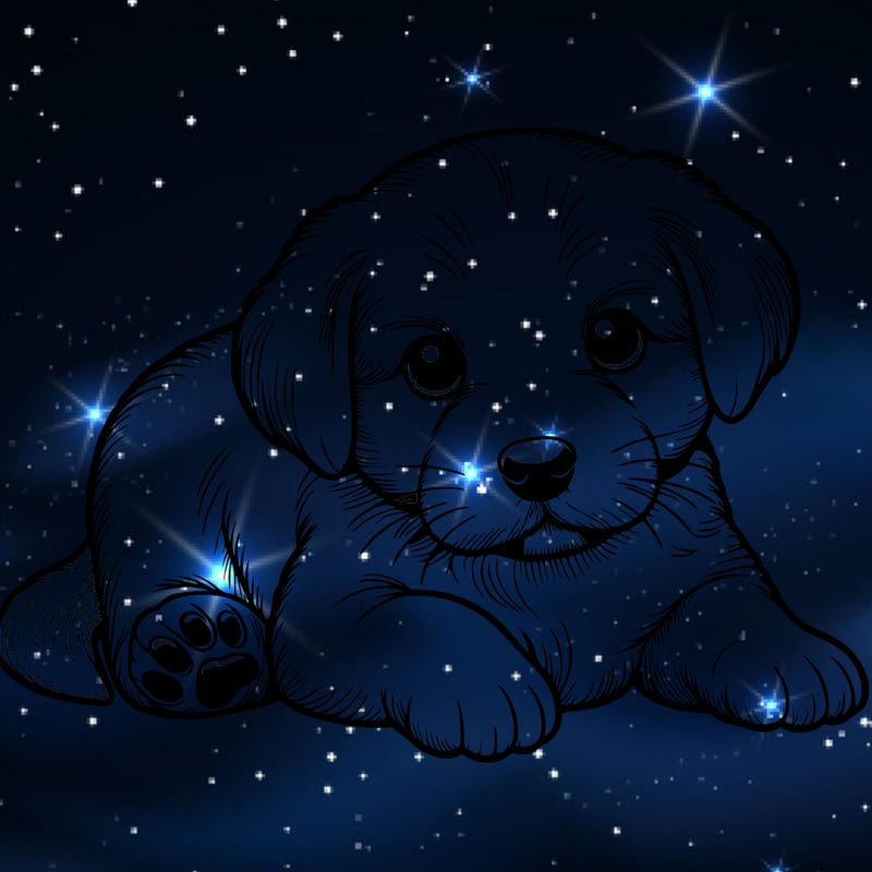 a cute realistic puppy