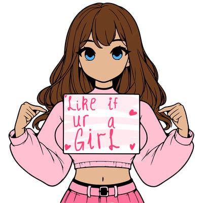 girl holding a blank sign in a long sleeve crop top
