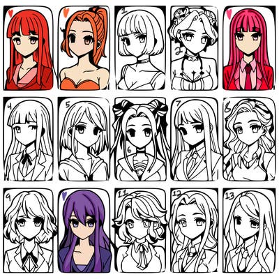 girls that look diffrent anime