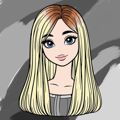 really pretty realistic girl with straight hair