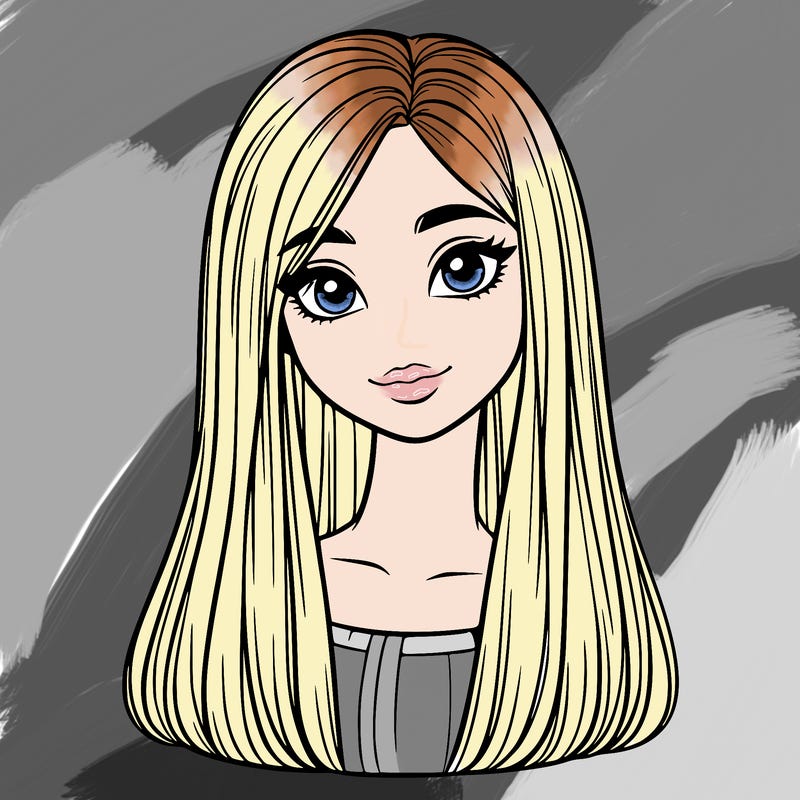 really pretty realistic girl with straight hair