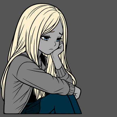 a realistic girl with depression