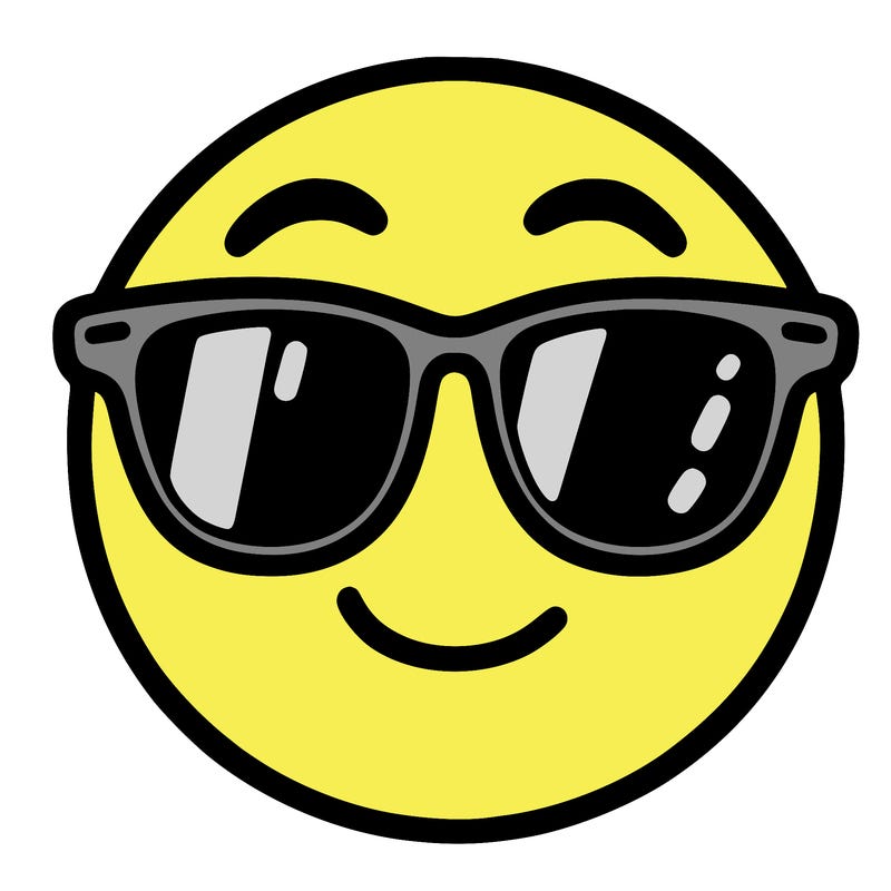emoji with sunglasses