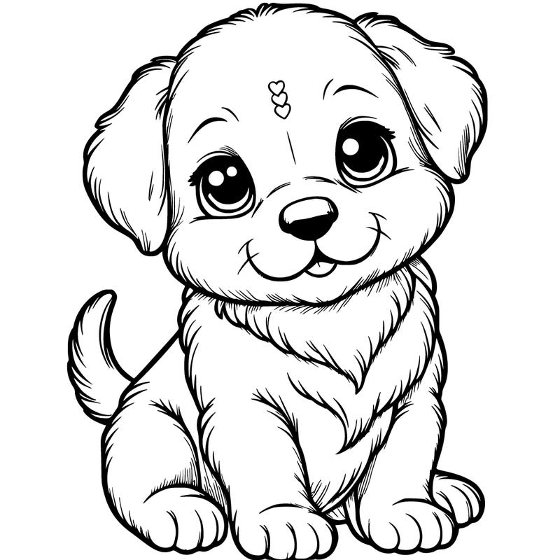 cute realistic puppy