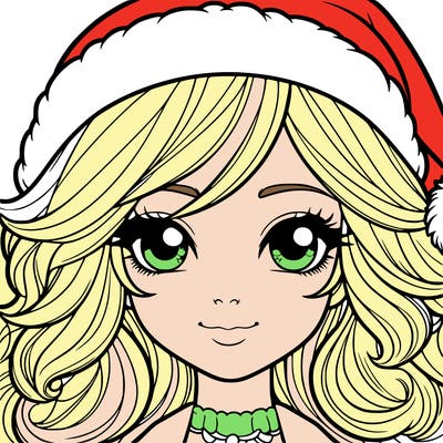 realistic christmas girl