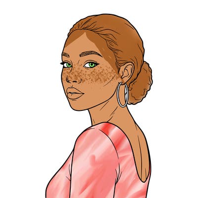 beautiful young realistic simple african woman