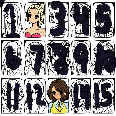 girls that look diffrent anime