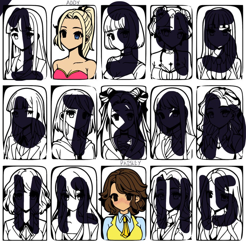 girls that look diffrent anime