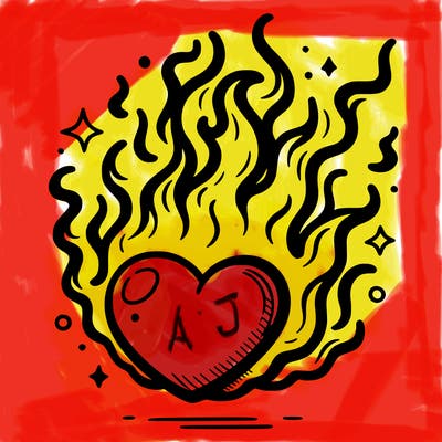 flaming heart