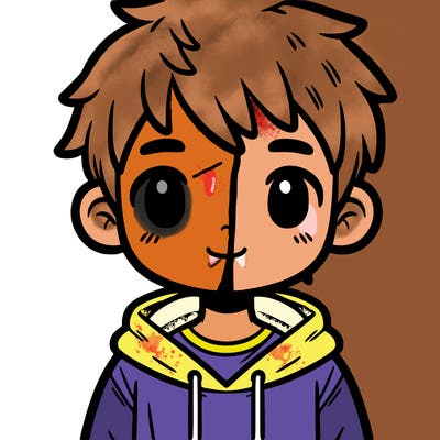 boy with short hair and a hodie