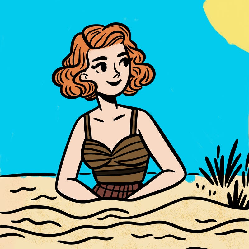 woman in bathing suit