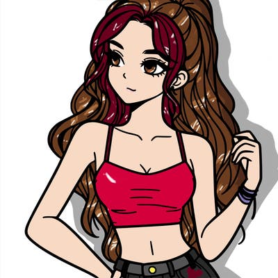 girl in crop top
