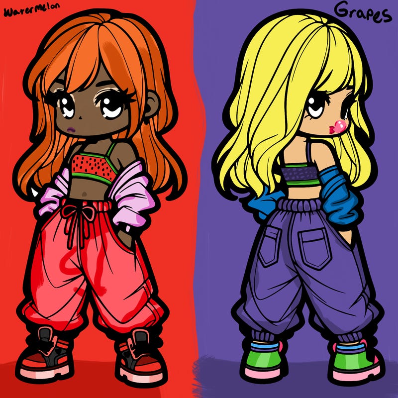 girl in crop top and baggy pants