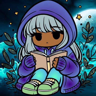 girl in oversized hoodie reading a book