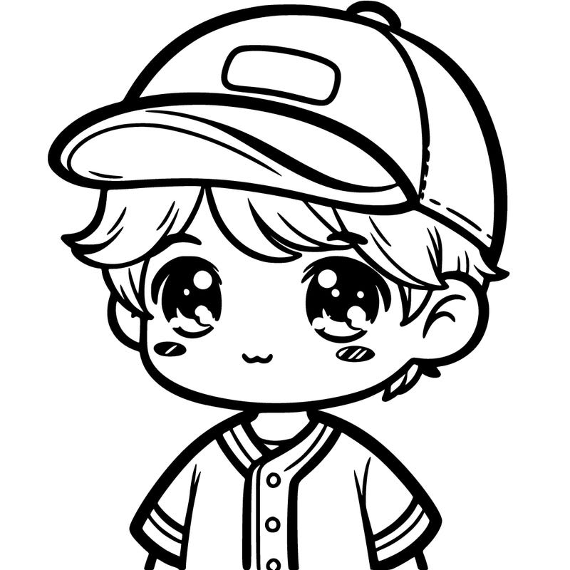 cute boy with baseball hat