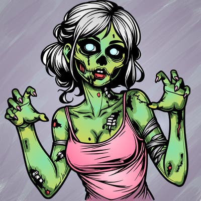 realistic zombie girl