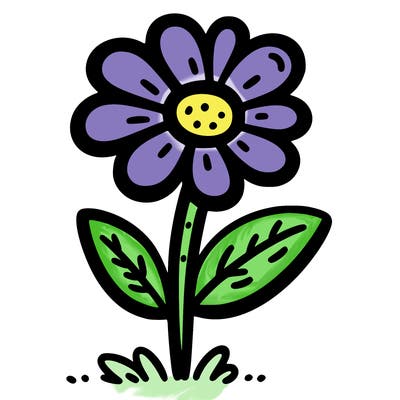 simple flower drawing