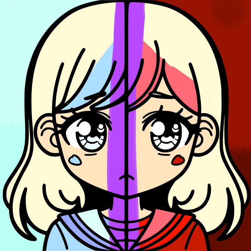 a split of a girl