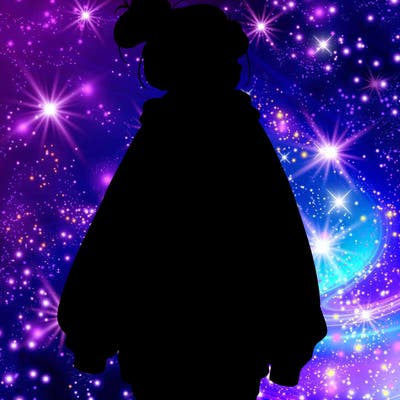 realistic girl with a oversized sweatshirt on and a bun