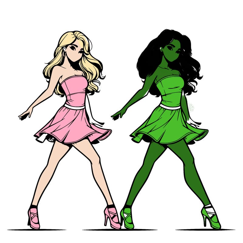 realistic dancing girl