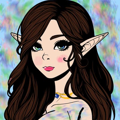 elf girl realistic dark fantasy