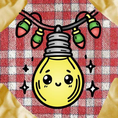 small bulb of a garland