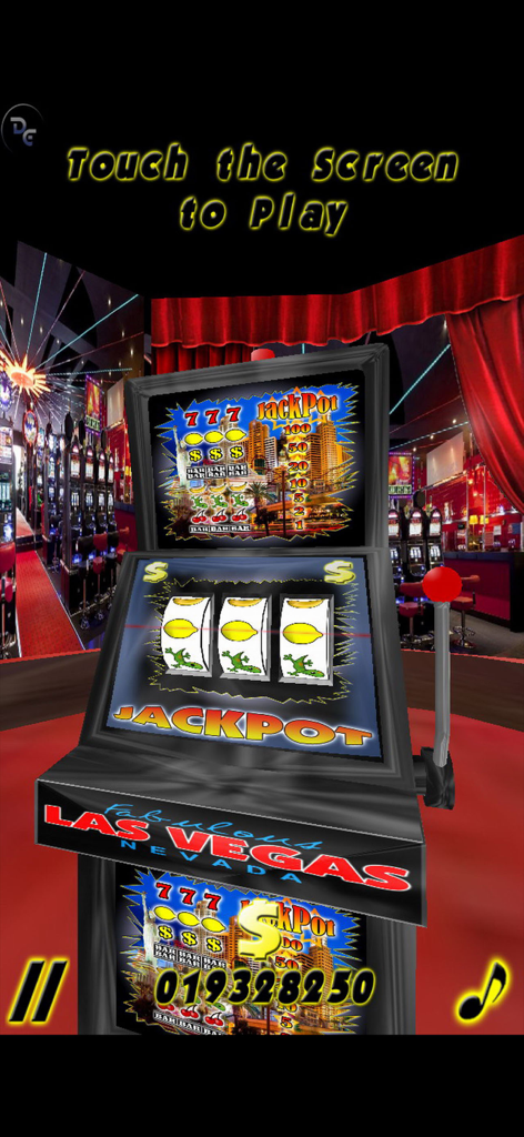 Dream JackPot - Classic Las Vegas themed slot machine interface in the Dream JackPot mobile game