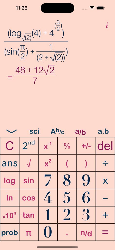 jCalc – Scientific Calculator - jCalc scientific calculator app showing complex equations and a scientific keypad