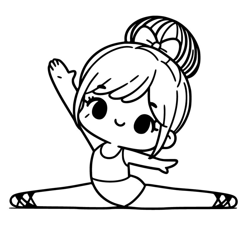 a girl doing a split