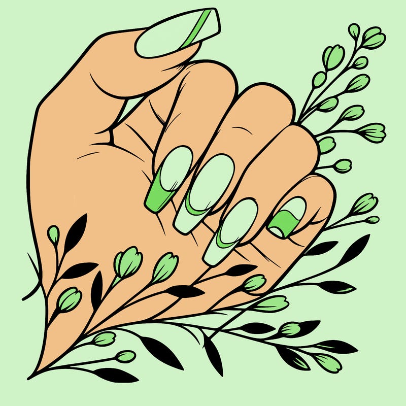 nails with french tip