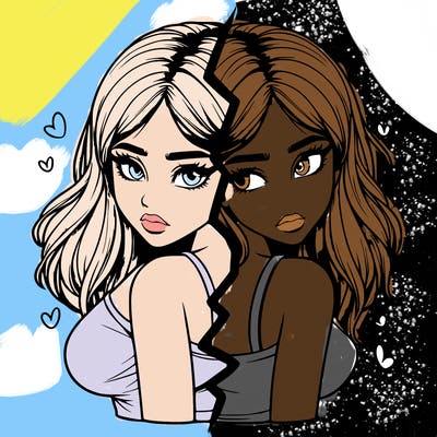 realistic girl split