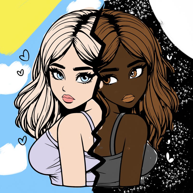 realistic girl split