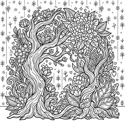 Discover the beauty of nature with this intricate plant and flower sculpture coloring page, designed for a relaxing and creative experience. Its detailed linear art style makes it perfect for adult and teen colorists looking for a captivating project.