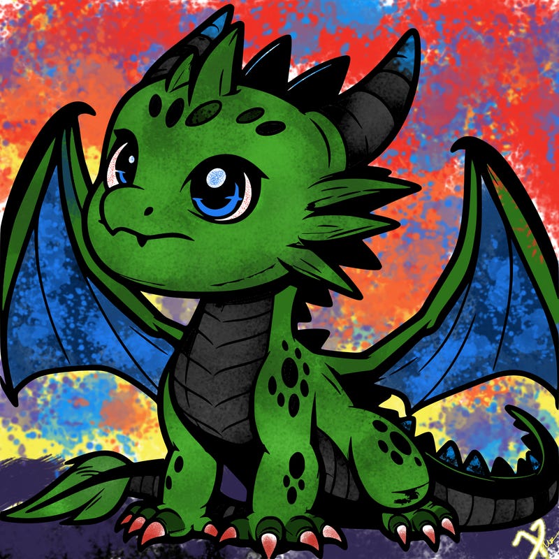 fierce baby night dragon