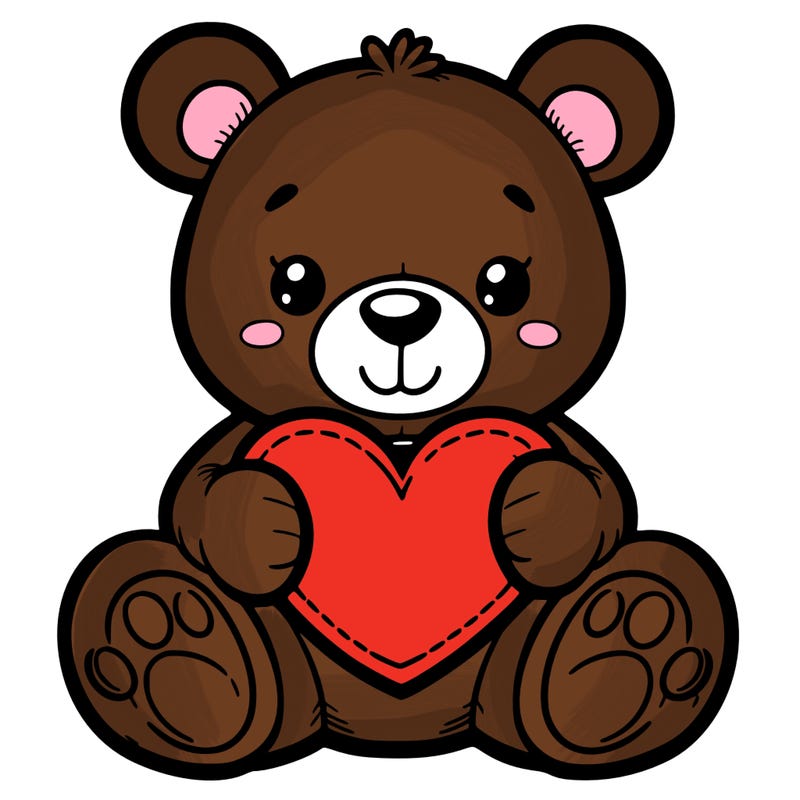 teddy bear a holding heart