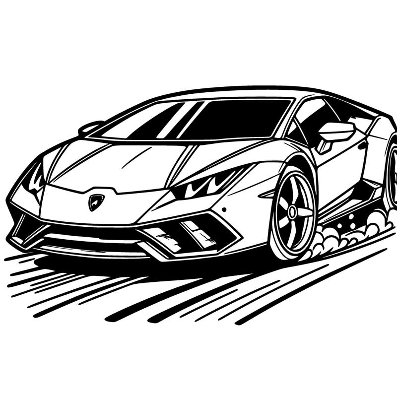 car driving by lamborghini