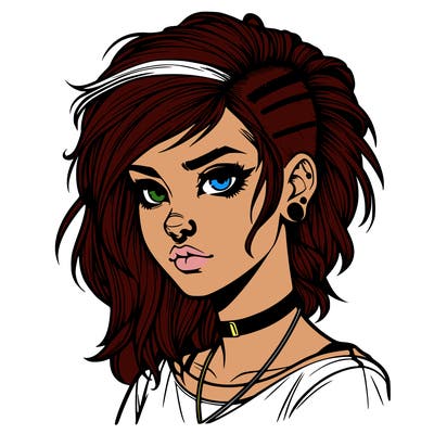 realistic punk style girl