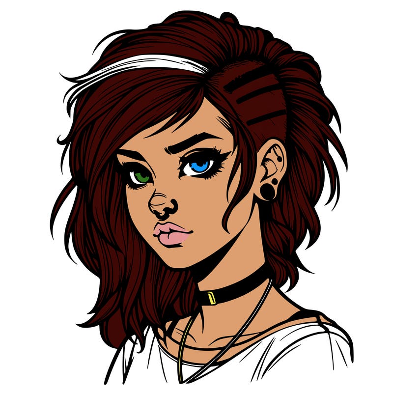 realistic punk style girl