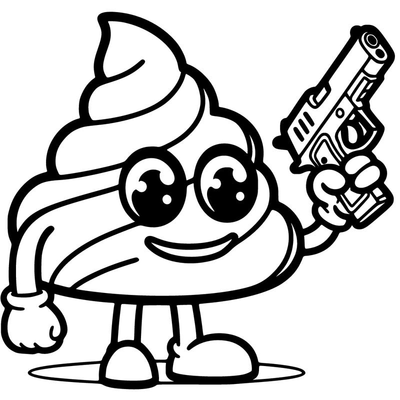 poopoo with a gun