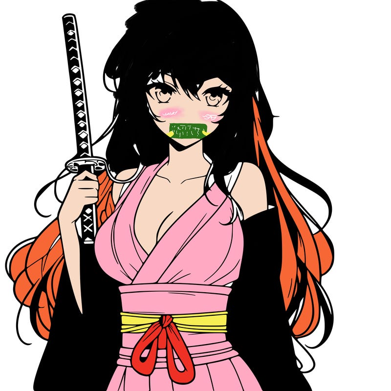 woman anime with sword