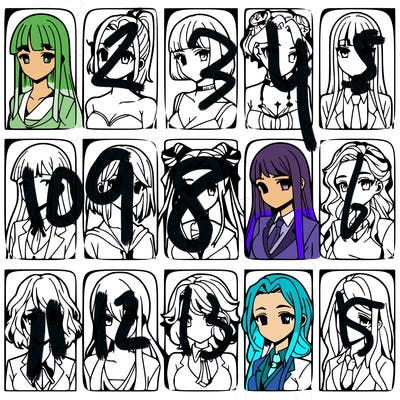 girls that look diffrent anime