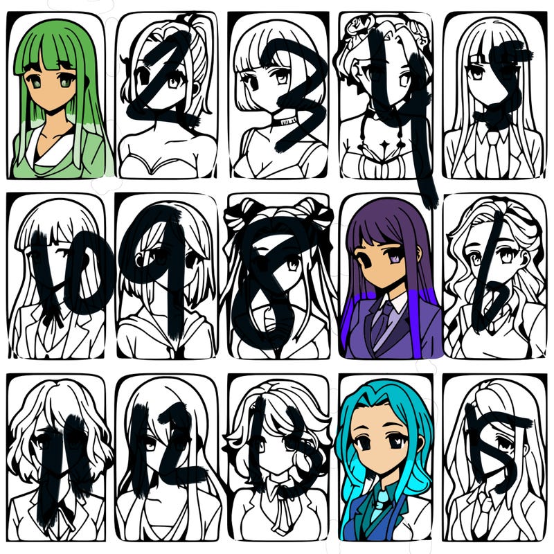 girls that look diffrent anime