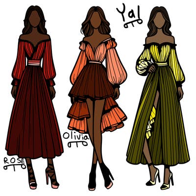 fashion models dresses