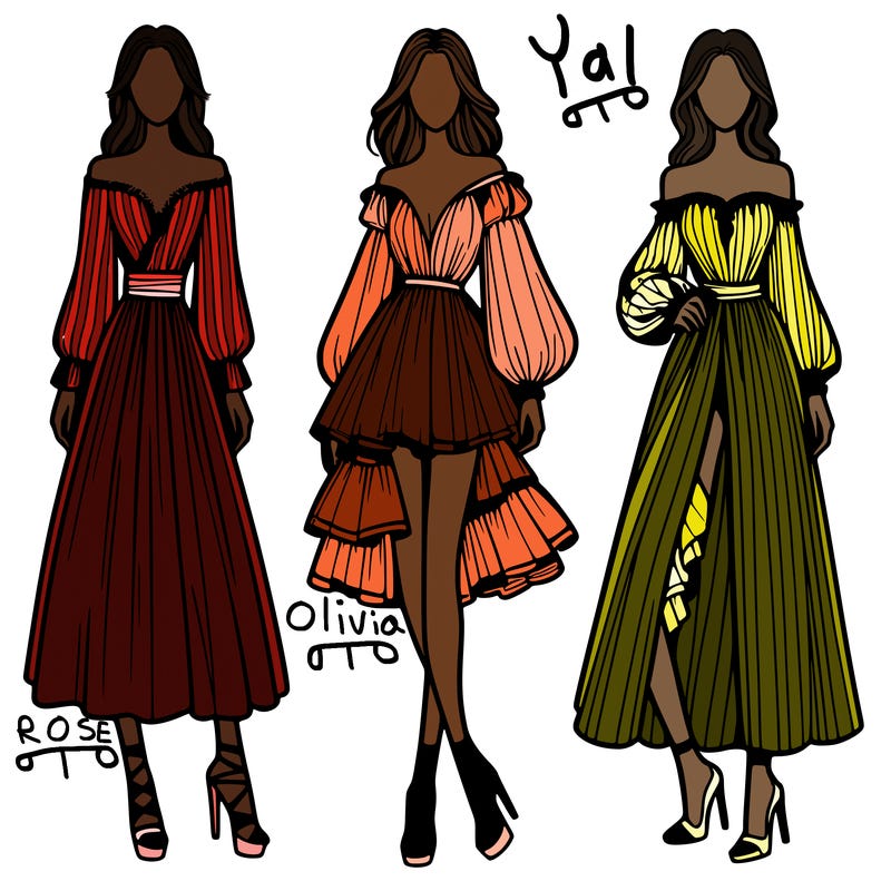 fashion models dresses