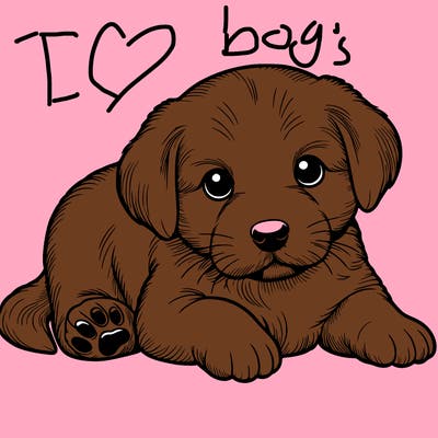 a cute realistic puppy